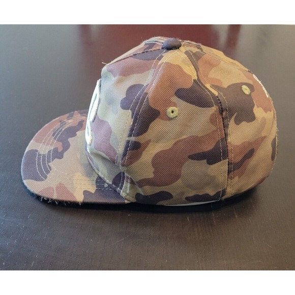 Youth Camo PlayStation Hat Fashion UK Snapback Cap Logo on back Army Green Brown - Picture 2 of 5
